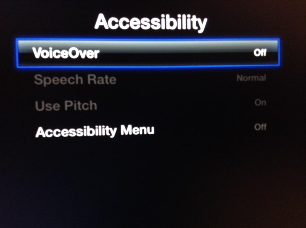 how to turn off voiceover on my tv