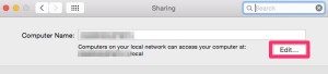 Launchpad > System Preferences > Sharing > Edit