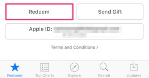 Redeem Promo Code in iOS App Store